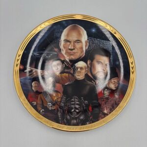 Star Trek TNG The Best of Both Worlds Plate Hamilton Collection 23K Gold Rim COA